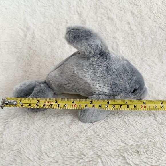 Seaworld Grey Dolphin 8” Plush Toy Stuffed Animal Ocean - Picture 5 of 5